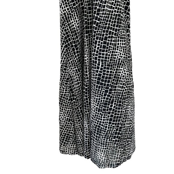 Kenneth Cole Reaction NEW Black & White Tribal Print Midi Dress Size L - Picture 5 of 15